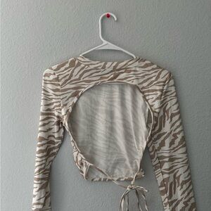 Backless cheetah top